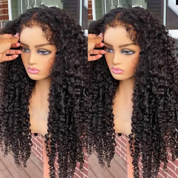 Perruque-Afro Kinky Curly Wig 13x6 Hd Frontal 100% Human - Image 2