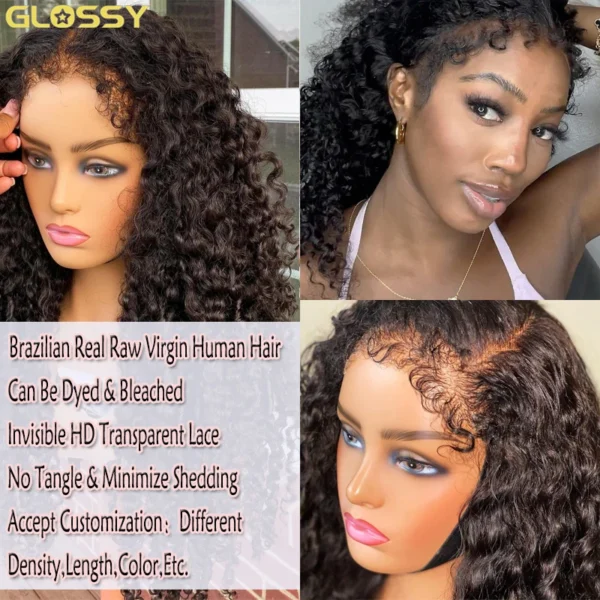 Perruque-Afro Kinky Curly Wig 13x6 Hd Frontal 100% Human - Image 4