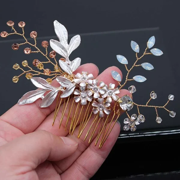 Bridal Hair Accessories Crystal Peals Hair Combs Wedding Hair Clips Accessories Jewelry Handmade Women Hair Ornaments Headpieces - Image 4