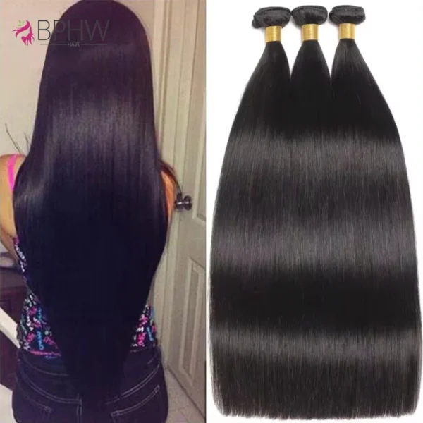 Peruvian Straight Bundles Bone Straight Human Hair Extensions