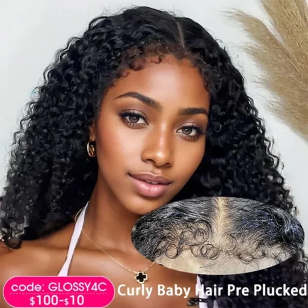 Perruque-Afro Kinky Curly Wig 13x6 Hd Frontal 100% Human