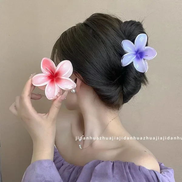 Bohemian Flower Hair Claw -Clip for Women Floral Fashion