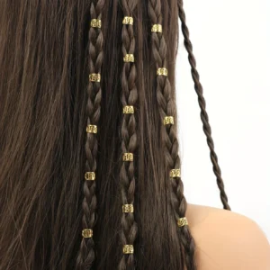 40Pcs   Micro Beads Adjustable Cuff Clip Hip Hop Hair Braid Styling