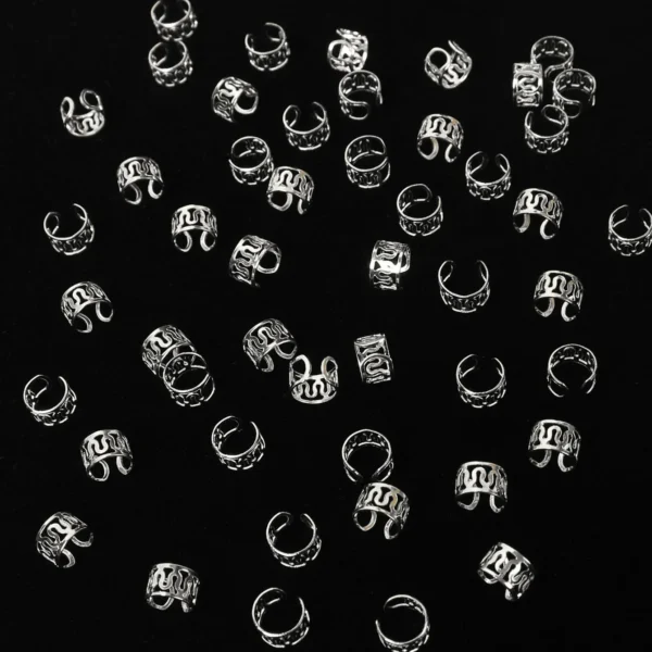 40Pcs   Micro Beads Adjustable Cuff Clip Hip Hop Hair Braid Styling - Image 5