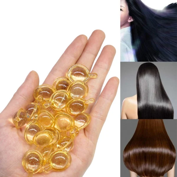 10Pcs Hair Vitamin Capsule Pro Keratin Complex Oil Smooth Silky Repair Damaged Hair Serum Moroccan Oil Anti Hair Loss Hair Mask