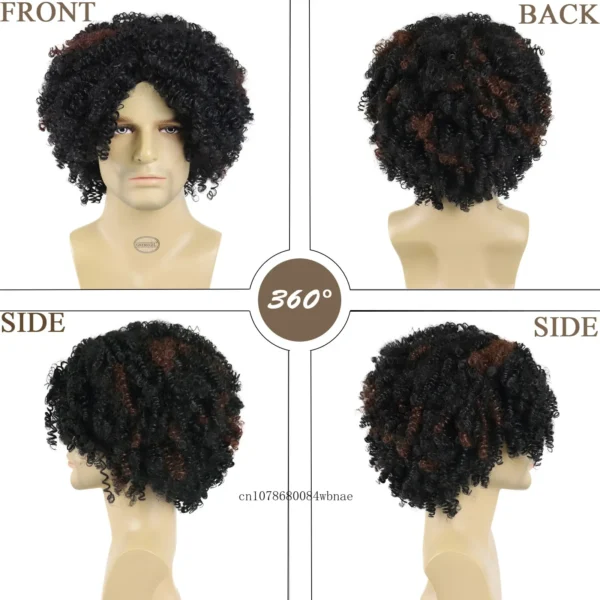 Afro Wig for Men Synthetic - Image 3