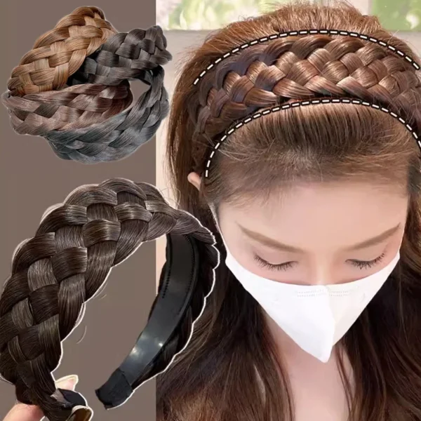 Wide Twist Wig Headbands for Women