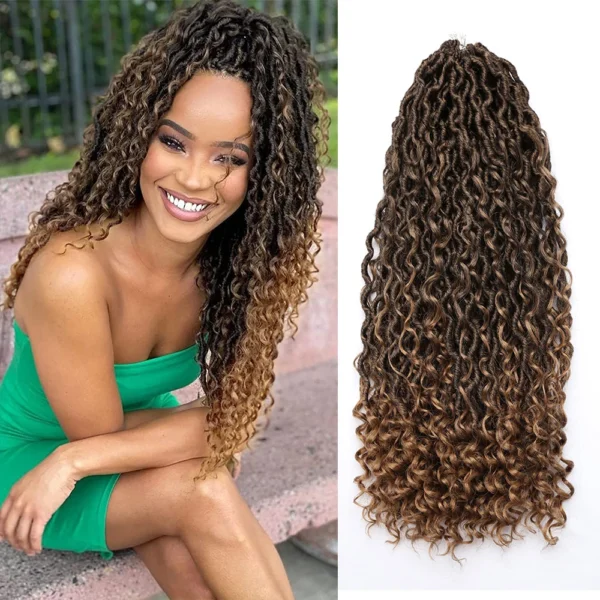 Hair Braids Curly Faux Locs Braiding