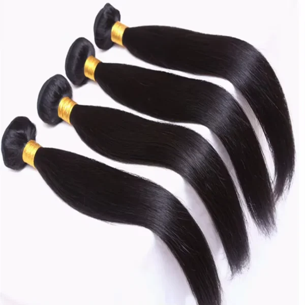 Peruvian Straight Bundles Bone Straight Human Hair Extensions - Image 3